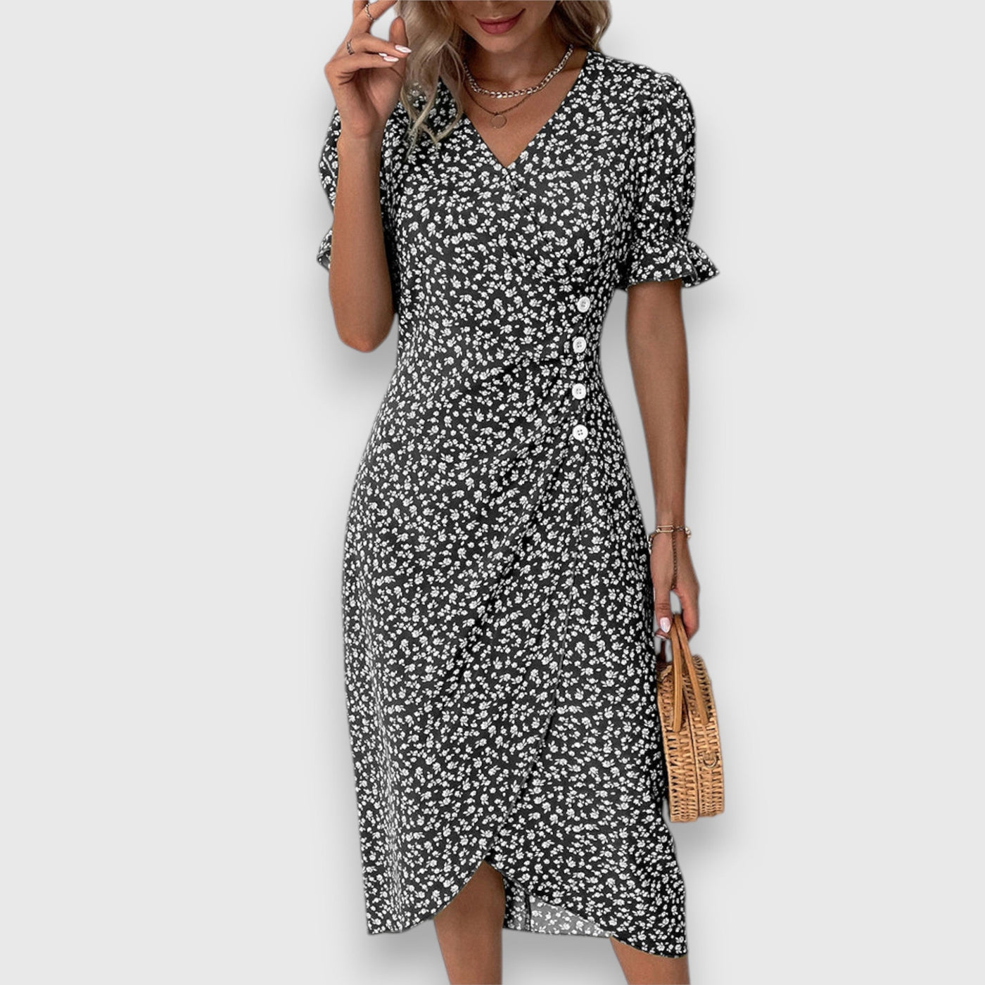 Tessina – Elegancka Kwiatowa Sukienka