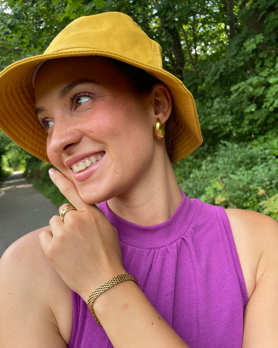 Jaylinette | Duży Pierścionek 18K Złota