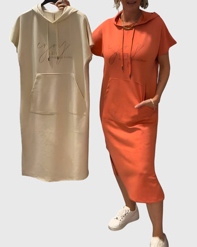 Marlowe™ | Luźna Sukienka z Kapturem